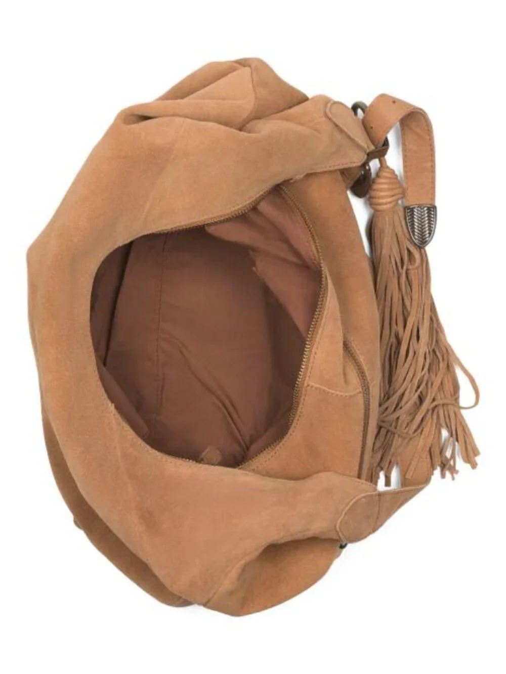 VILENCA Suede Large Western Tassel Strap Hobo